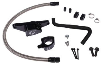 Picture of Fleece Performance 06-07 Auto Trans Cummins Coolant Bypass Kit w/ Stainless Steel Braided Line