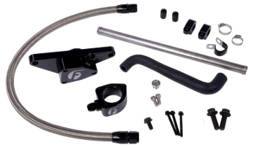 Picture of Fleece Performance 03-05 Auto Trans Cummins Coolant Bypass Kit w/ Stainless Steel Braided Line