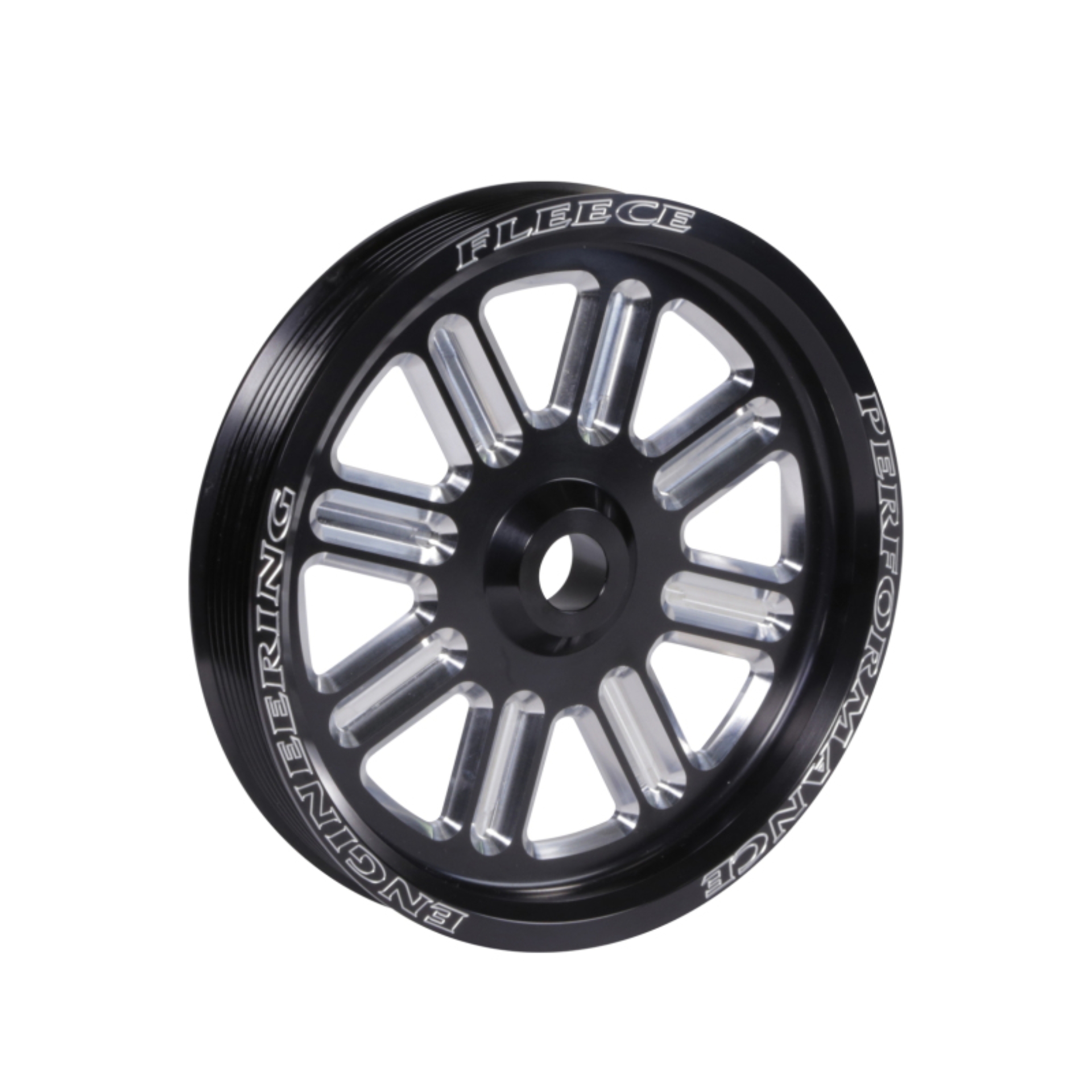 Picture of Fleece Performance Dodge Cummins Dual Pump Spoke Pulley (For Use w/ FPE Dual Pump Bracket) Black