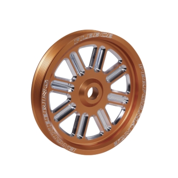 Picture of Fleece Performance Dodge Cummins Dual Pump Spoke Pulley (For Use w/ FPE Dual Pump Bracket) Orange