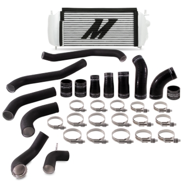 Picture of Mishimoto 2017+ Ford F150 3.5L EcoBoost Performance Intercooler Kit - Silver Cooler Black Pipes