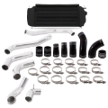 Picture of Mishimoto 2017+ Ford F150 3.5L EcoBoost Performance Intercooler Kit - Black Cooler Polished Pipes