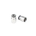Picture of Injector Dynamics +12mm Clear Anodize Bottom Adapter 14mm Lower O-Ring
