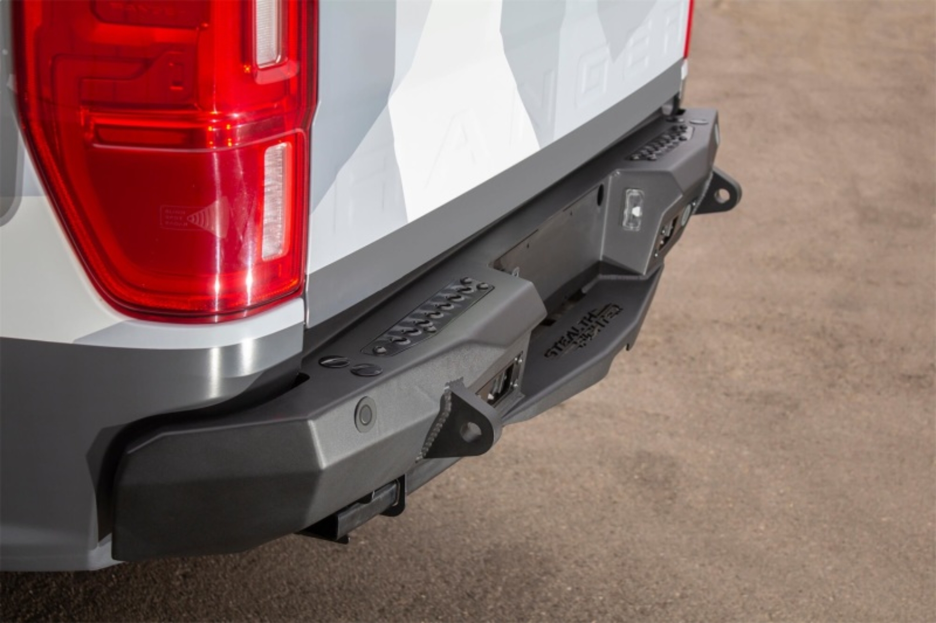 Picture of Addictive Desert Designs 2019 Ford Ranger Stealth Fighter Rear Bumper w/ Backup Sensor Holes