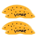 Picture of MGP 4 Caliper Covers Engraved Front & Rear Gen 2/Viper Yellow Finish Black Ch