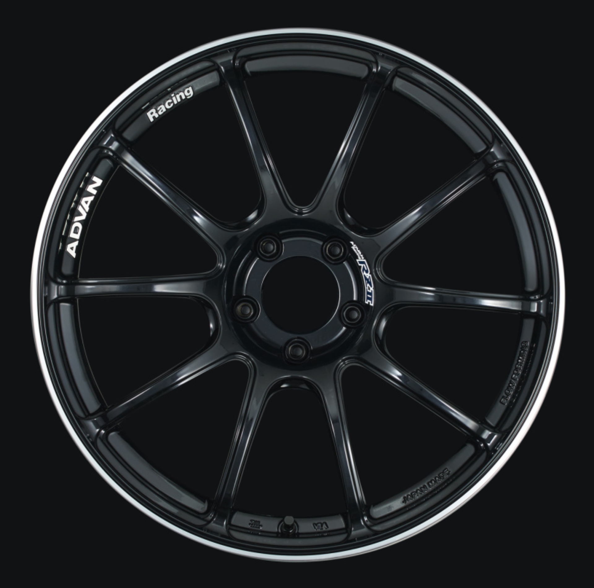 Picture of Advan RZII 19x8.5 +35 5x120 Racing Gloss Black Wheel