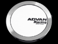 Picture of Advan 63mm Full Flat Center Cap - White/Silver Alumite