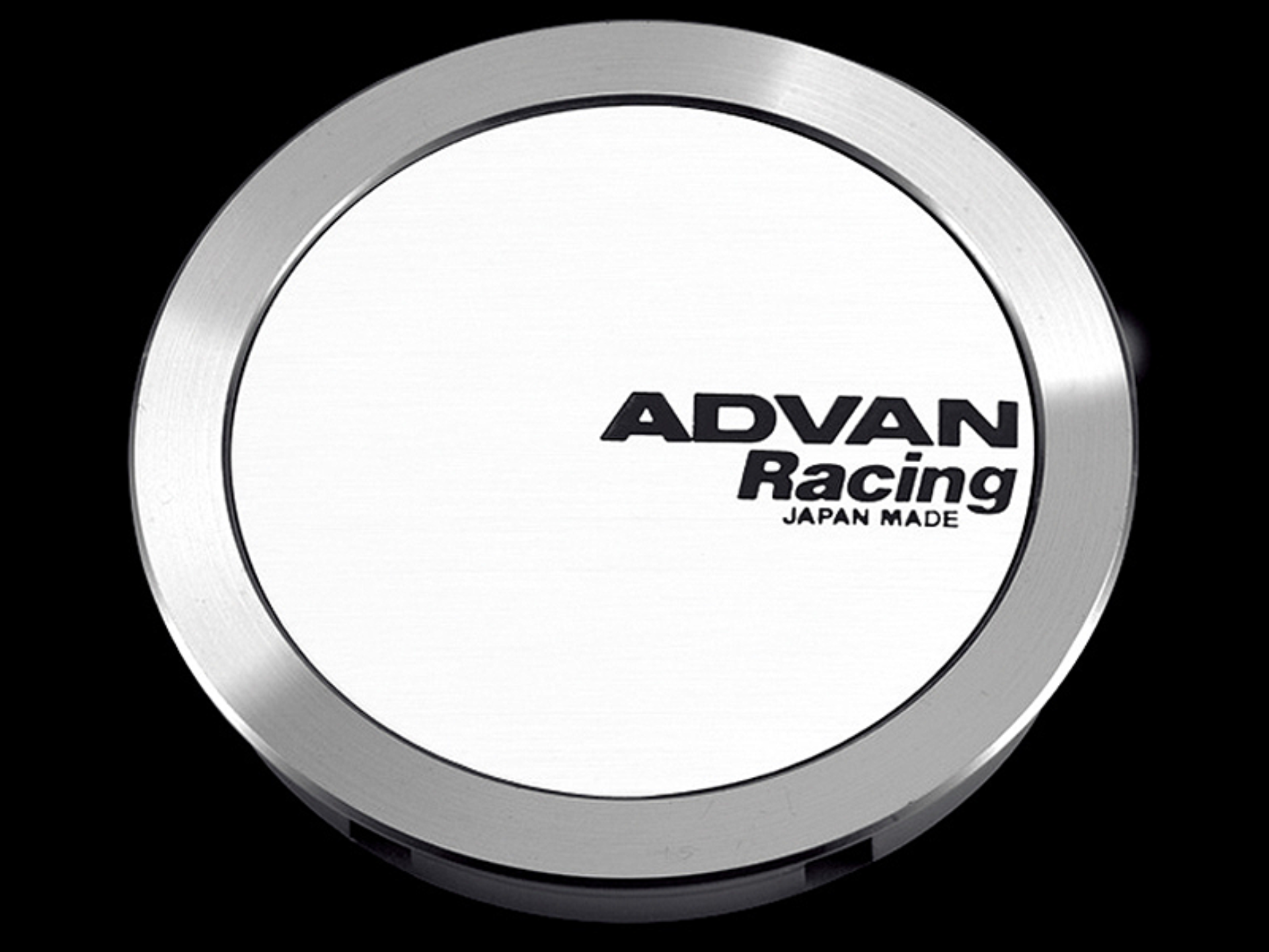Picture of Advan 73mm Full Flat Center Cap - White/Silver Alumite