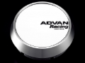 Picture of Advan 63mm Middle Center Cap - White/Silver Alumite