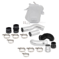 Picture of Mishimoto 11-16 Ford 6.7L Powerstroke Air-To-Water Intercooler Kit - Wrinkle Silver w/Polished Pipes