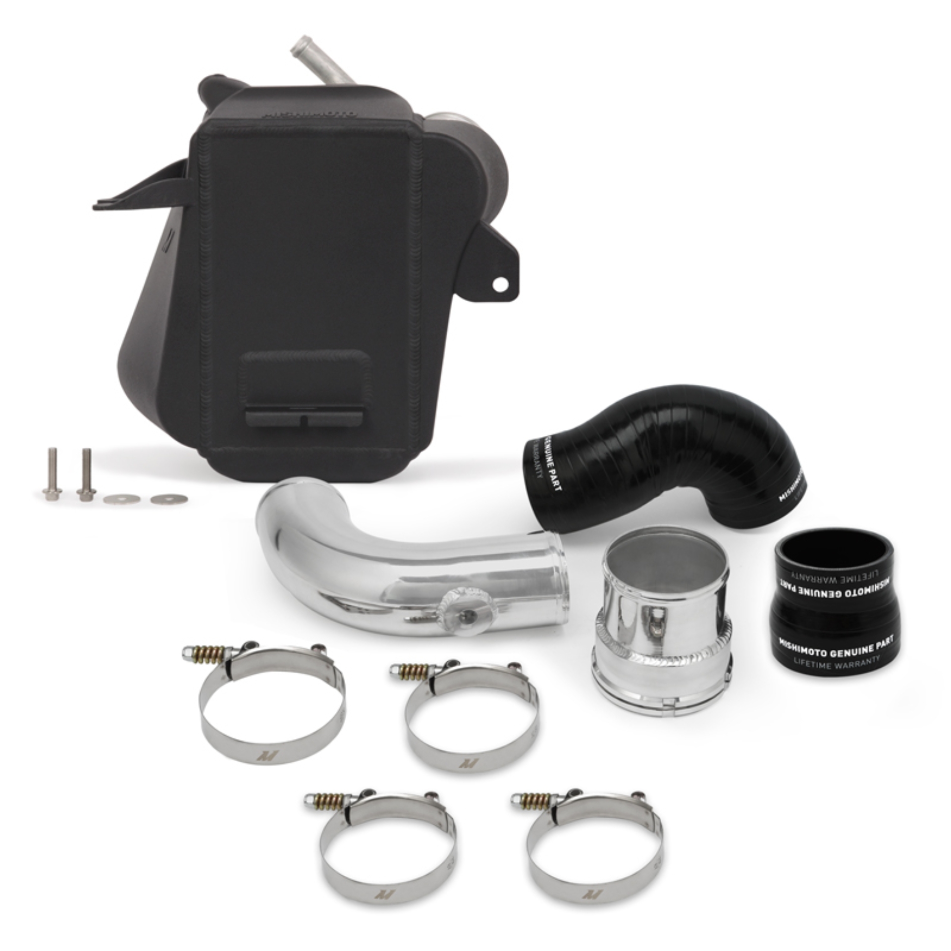 Picture of Mishimoto 2017+ Ford 6.7L Powerstroke Air-To-Water Intercooler - Micro-Wrinkle Black