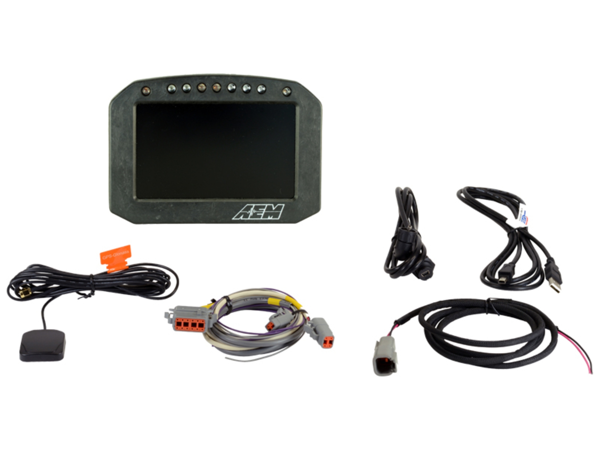 Picture of AEM CD-5LG Carbon Logging Flush Digital Dash Display w/ Internal 20Hz GPS & Antenna