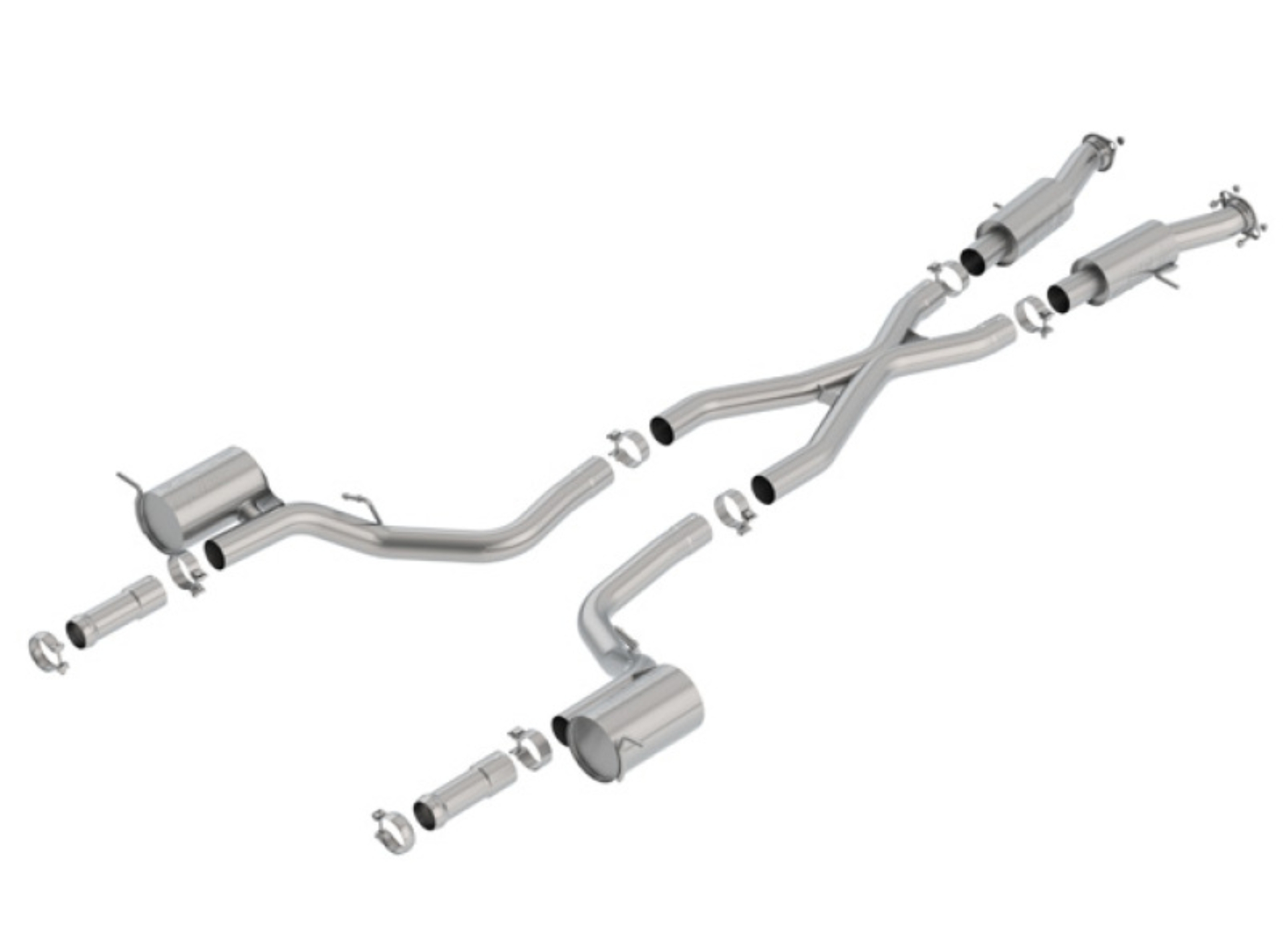 Picture of Borla 2018+ Jeep Grand Cherokee TrackHawk 6.2L V8 AWD 3in S-Type CatBack Exhaust (Uses Factory Tips)
