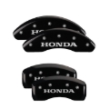 Picture of MGP 4 Caliper Covers Engraved Front & Rear Black Power Coat Finish Silver Characters - Honda