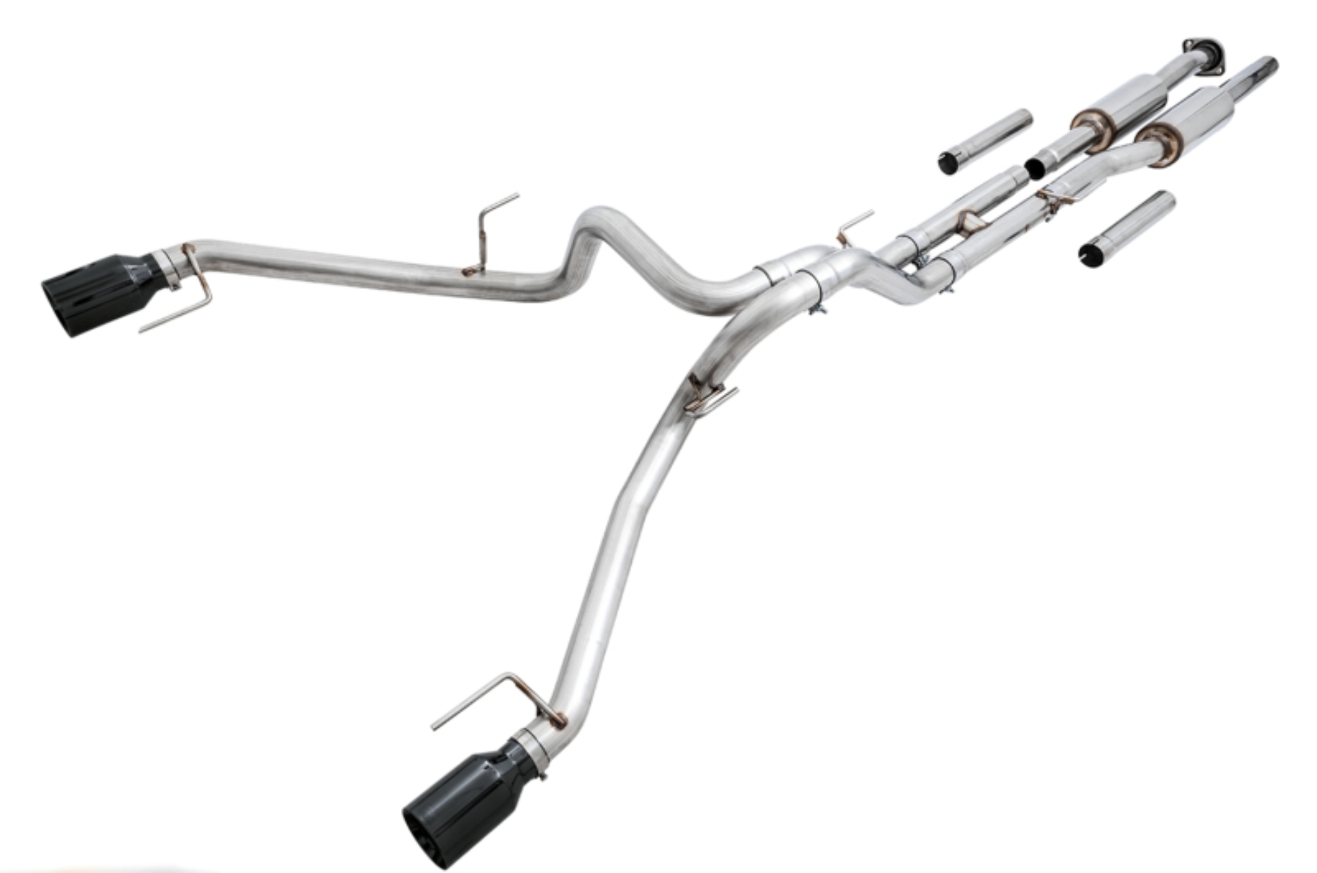 Picture of AWE Tuning 2017+ Ford Raptor 0 FG Performance Exhaust System - w/ Diamond Black Tips