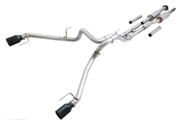 Picture of AWE Tuning 2017+ Ford Raptor 0 FG Performance Exhaust System - w/ Diamond Black Tips