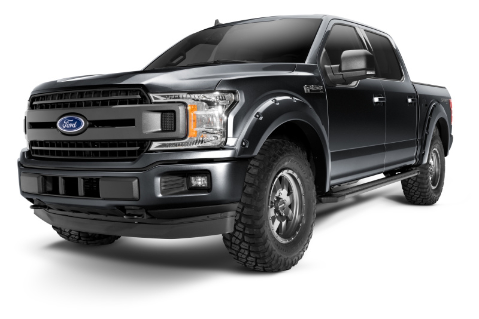 Picture of Bushwacker 18-19 Ford F-150 Pocket Style Flares 4 pc - Shadow Black