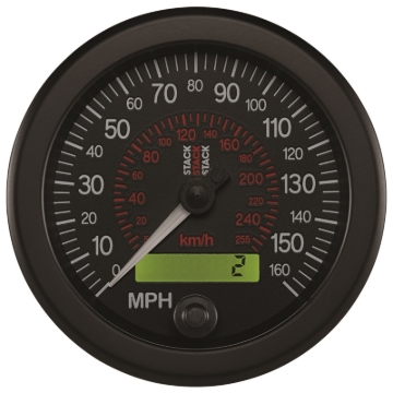 Picture of Autometer Stack Instruments 88MM 0-160 MPH / 260 KM/H Programmable Speedometer - Black