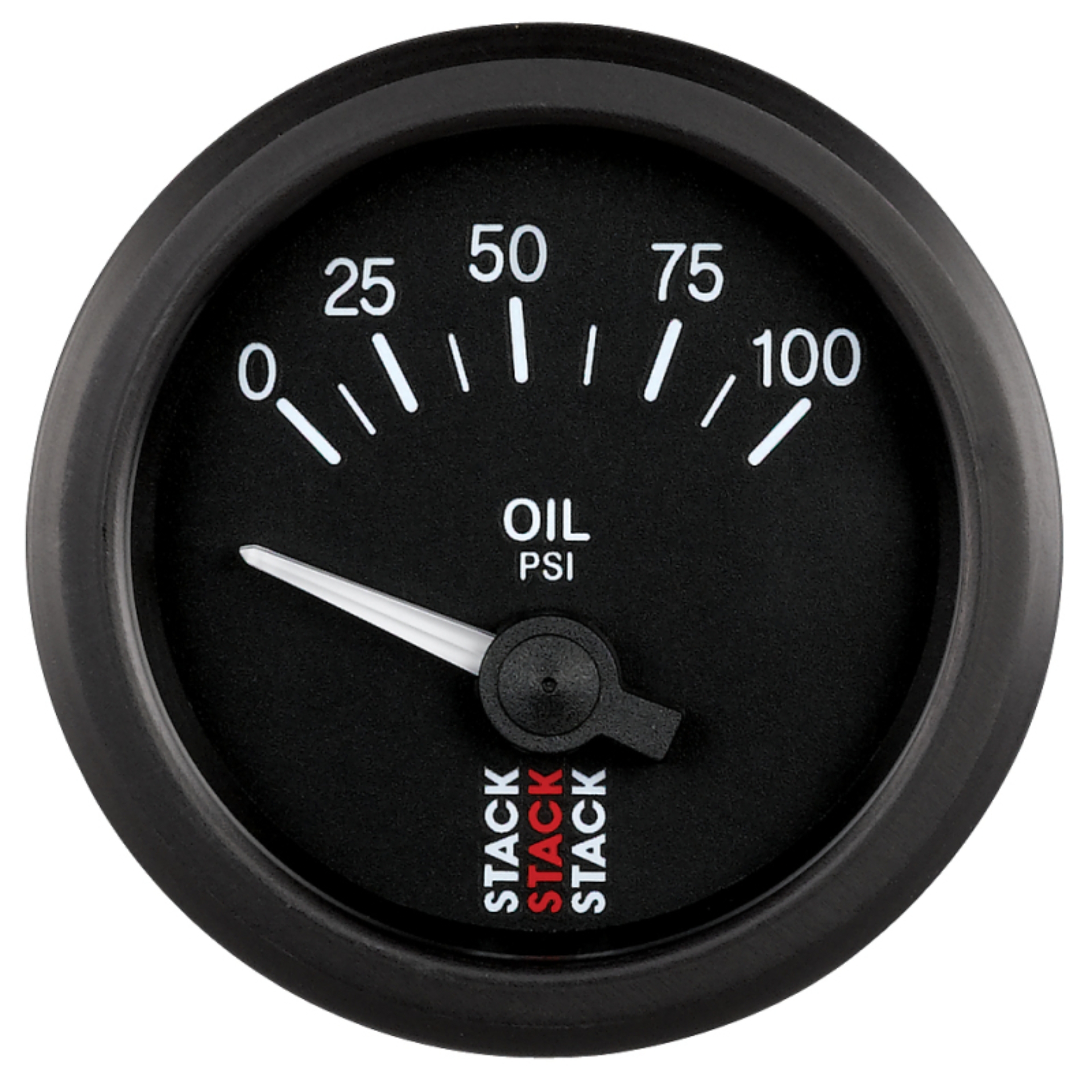 Picture of Autometer Stack Instruments 52mm 0-100 PSI 1/8in NPTF Electronic Oil Pressure Gauge - Black