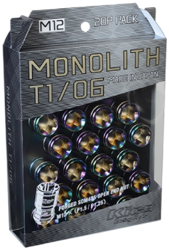 Picture of Project Kics 12 x 1.5 Neochrome T1/06 Monolith Lug Nuts - 20 Pcs