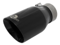 Picture of aFe MACH Force-Xp Univ 304 SS Double-Wall Clamp-On Exhaust Tip - Black - 3in Inlet - 4.5in Outlet