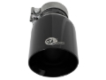 Picture of aFe MACH Force-Xp Univ 304 SS Double-Wall Clamp-On Exhaust Tip - Black - 3in Inlet - 4.5in Outlet