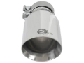 Picture of aFe MACH Force-Xp Univ 304 SS Double-Wall Clamp-On Exhaust Tip - Polished - 3in Inlet - 4.5in Outlet
