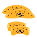 Picture of MGP 4 Caliper Covers Engraved Front & Rear 18 Kia Stinger Base Yellow w/ Circle K (KIA)