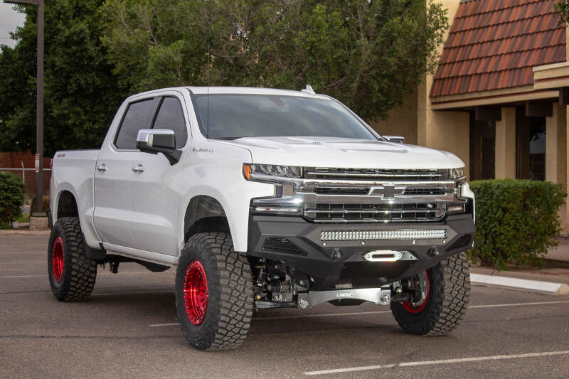 Picture of Addictive Desert Designs 2019 Chevrolet Silverado 1500 SF Front Bumper w/ Winch Mount&Sensor Cutout
