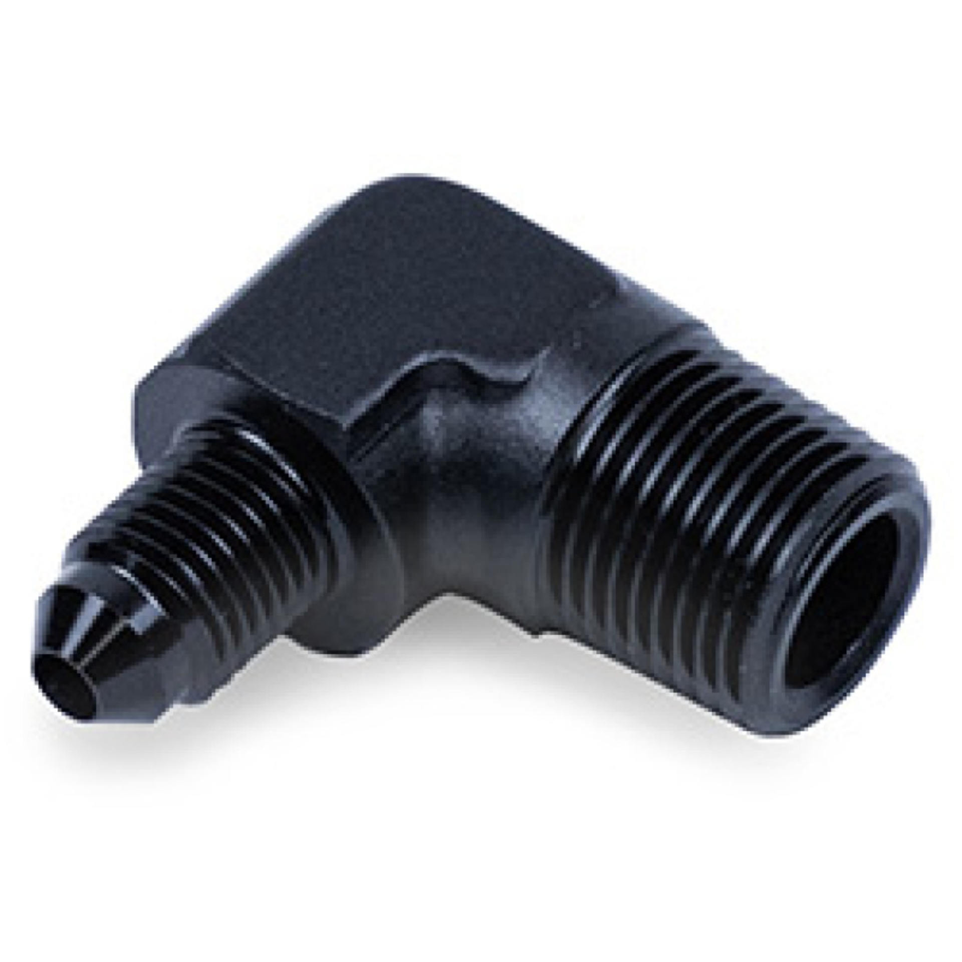 Picture of Snow Performance 3/8in NPT to 4AN Elbow Water Fitting (Black)