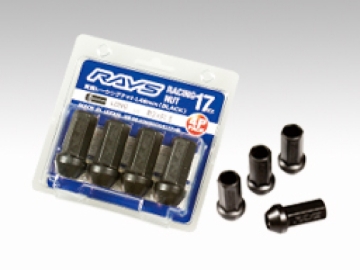 Picture of Rays 17 Hex L48 Racing Nut 12x1.5 - Black (4 Pieces)
