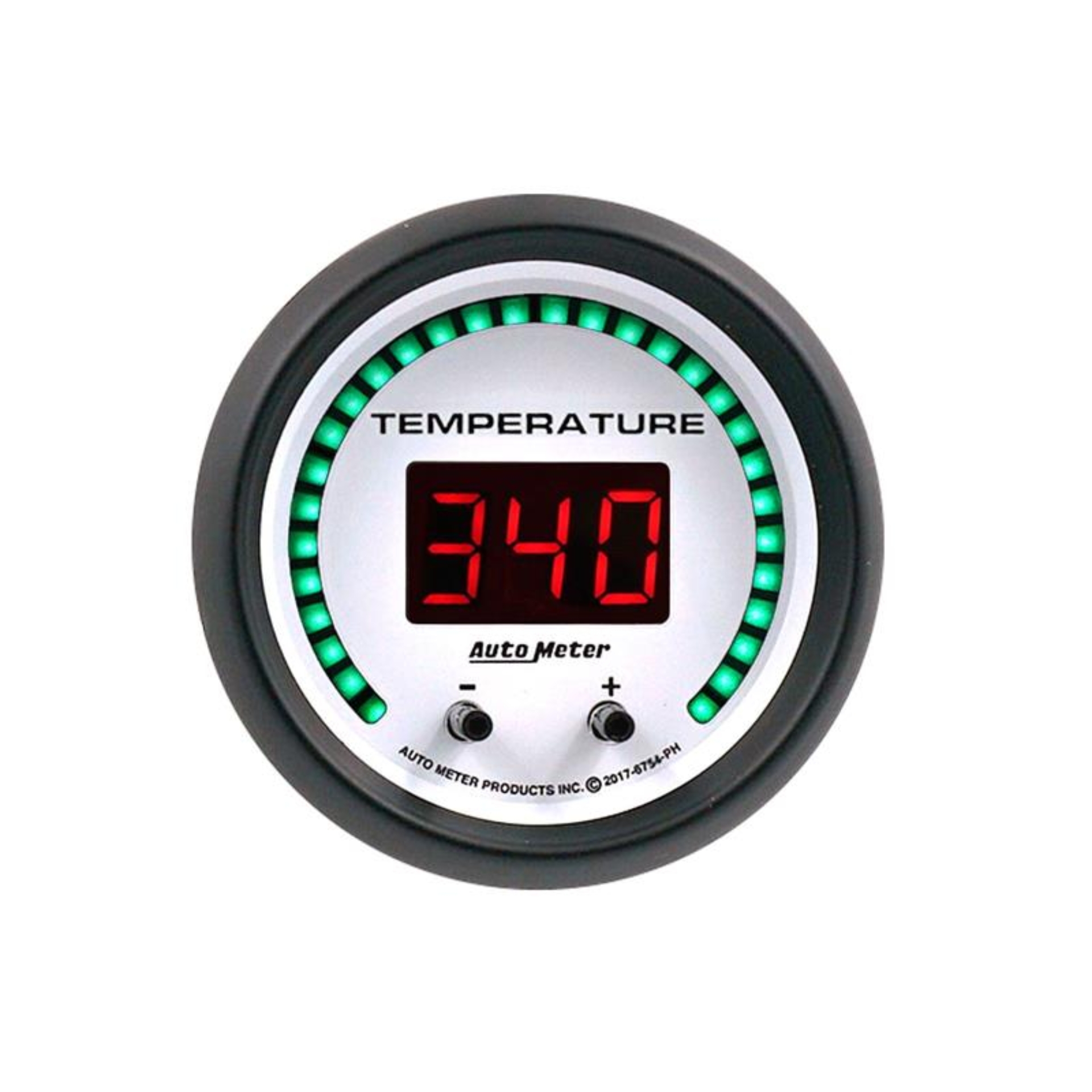 Picture of Autometer 52.4mm White Switchable 60-340 Degrees F / 40-170 Degrees C Phantom Elite Digital Gauge