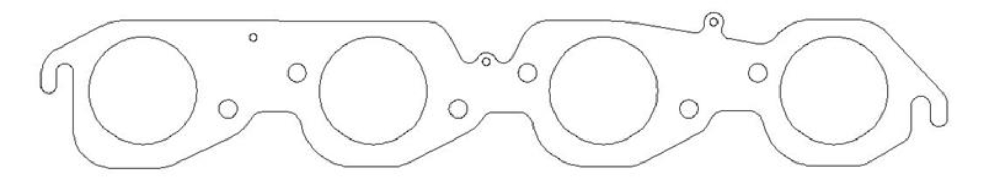 Picture of Cometic GM BBC 2.250in Round Port - 030in MLS Exhaust Gasket