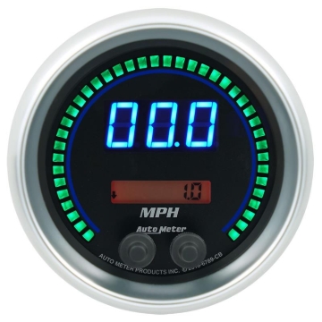 Picture of Autometer 85.7mm Black Switchable 260 MPH / 260 KM/H Speedometer Cobalt Elite Digital Gauge