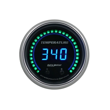 Picture of Autometer 52.4mm Black Switchable 60-340 Degrees F / 40-170 Degrees C Cobalt Elite Digital Gauge