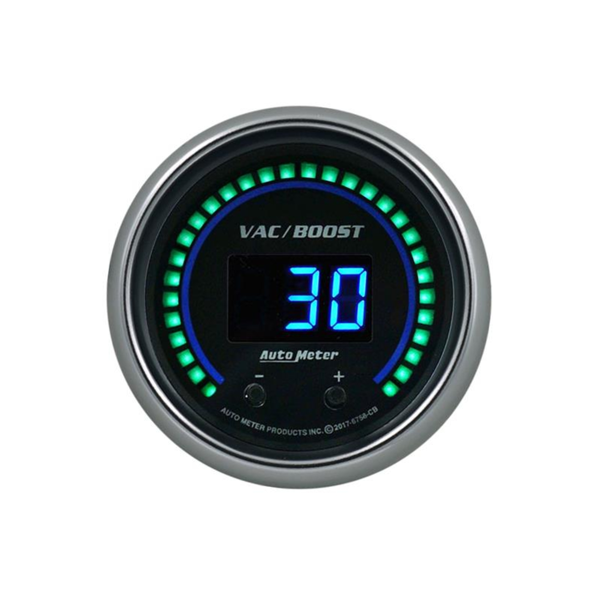 Picture of Autometer 52.4mm Black Switchable 0-1600 PSI / 0-110 BAR Vacuum/Boost Cobalt Elite Digital Gauge