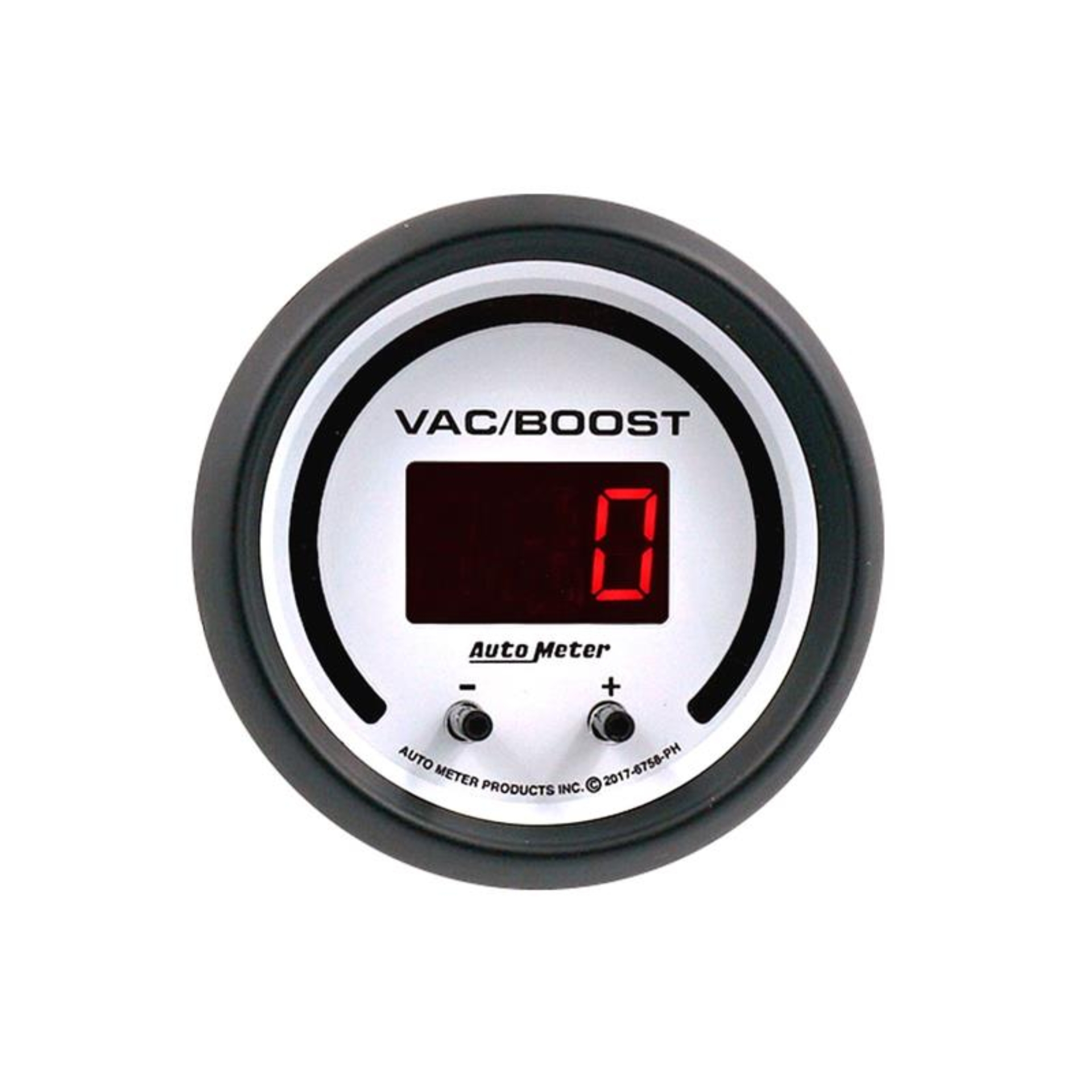 Picture of Autometer 52.4mm White Switchable 0-1600 PSI / 0-110 BAR Vacuum/Boost Phantom Elite Digital Gauge