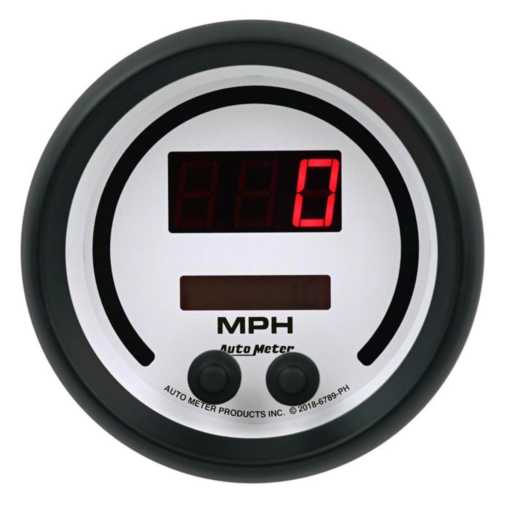 Picture of Autometer 85.7mm White Switchable 260 MPH / 260 KM/H Speedometer Phantom Elite Digital Gauge