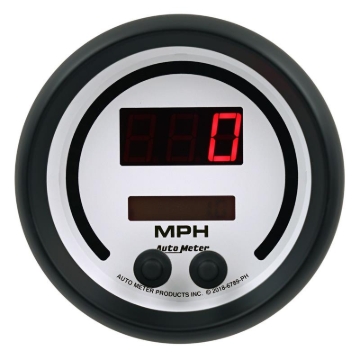 Picture of Autometer 85.7mm White Switchable 260 MPH / 260 KM/H Speedometer Phantom Elite Digital Gauge