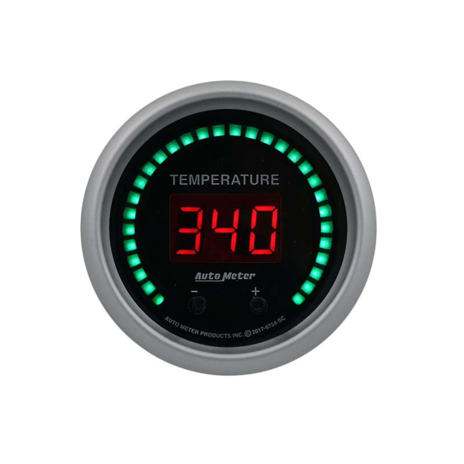 Picture of Autometer 52.4mm Black Switchable 60-340 Degrees F / 40-170 Degrees C Sport-Comp Elite Digital Gauge