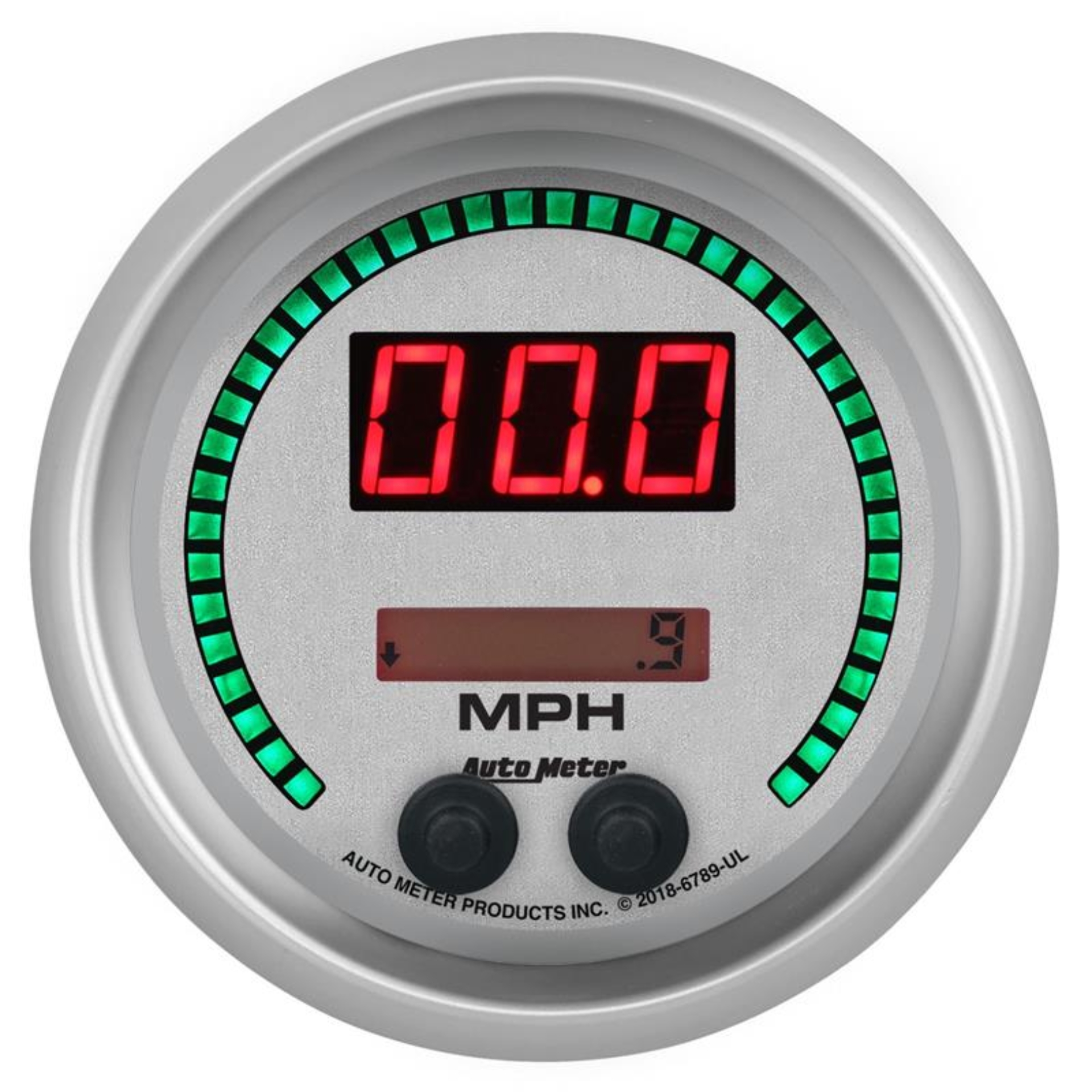 Picture of Autometer 85.7mm Silver Switchable 260 MPH / 260 KM/H Speedometer Ultra-Lite Elite Digital Gauge