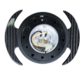 Picture of NRG Quick Release Kit Gen 3.0 - Black Body / Black Ring w/ Carbon Fiber Handles