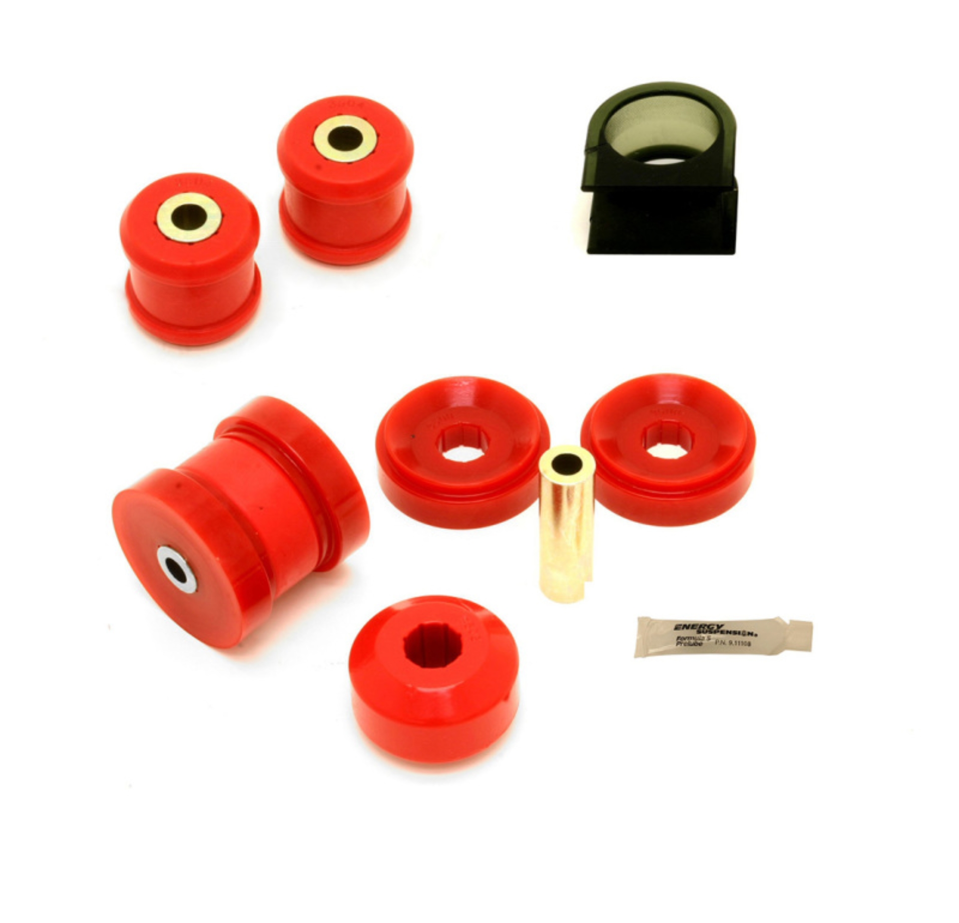 Picture of BMR 10-15 5th Gen Camaro Front Suspension Bushing Kit (BK008 BK018 BK019) - Black/Red