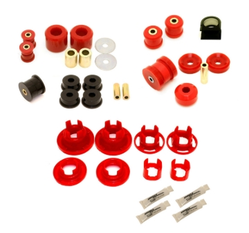 Picture of BMR 10-11 5th Gen Camaro Street Version Total Suspension Bushing Kit (BK041/BK021/BK022) - Black/Red