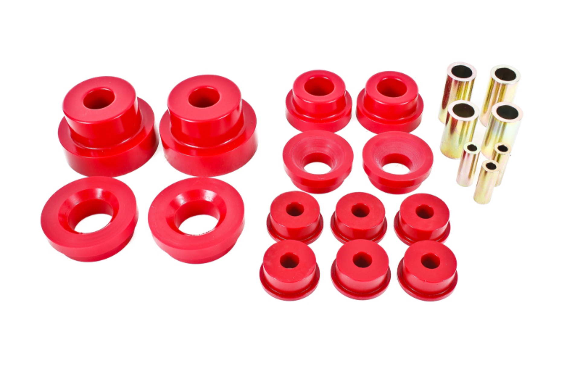 Picture of BMR 10-15 5th Gen Camaro Pro Version Rear Cradle Bushing Kit (BK024 BK029) - Red