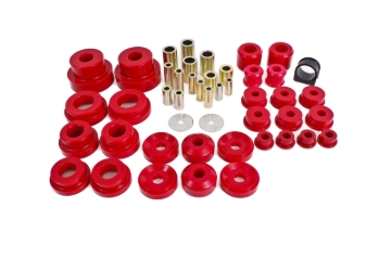 Picture of BMR 10-13 5th Gen Camaro Pro Version Total Suspension Bushing Kit (BK030/BK021/BK022) - Black/Red