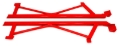 Picture of BMR 05-14 S197 Mustang Weld-On Boxed Subframe Connectors - Red