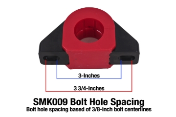 Picture of BMR Universal 1.25in Billet Aluminum Sway Bar Mount Mount (Polyurethane) - Black
