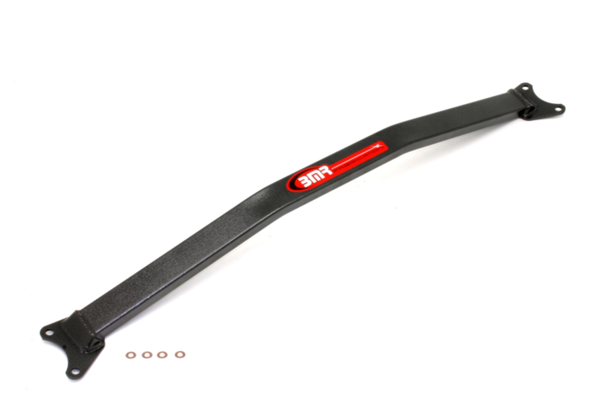 Picture of BMR 05-14 S197 Mustang V8 w/ Plenum Cover Strut Tower Brace - Black Hammertone
