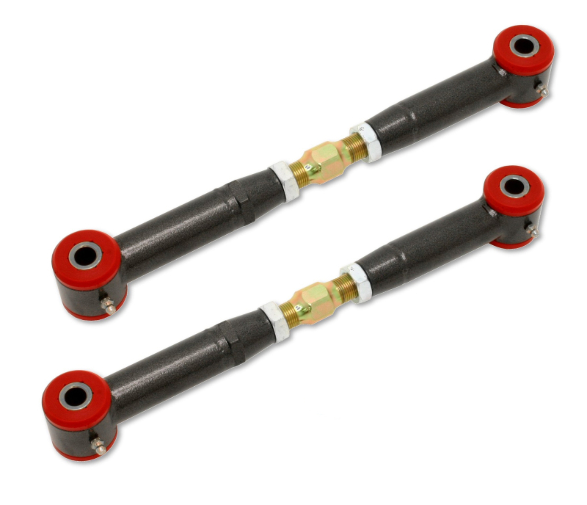 Picture of BMR 10-15 5th Gen Camaro Rear Adj. Toe Rods (Polyurethane) - Black Hammertone